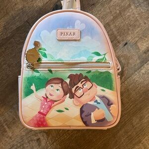 Disney Pixar Backpack with Pink and Green Design